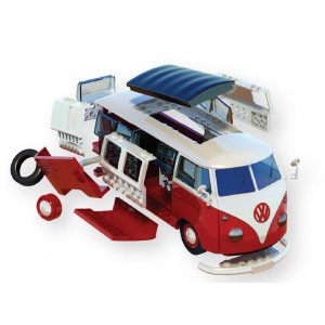 Quickbuild J6017 VW Camper Van (Red)