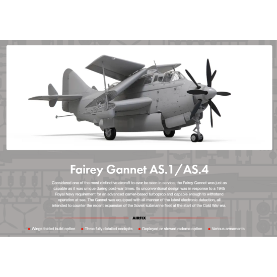 Airfix 11007 Fairey Gannet AS1 / AS4 (re-stock due April)
