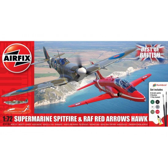 Airfix Gift Set 50187 Best of British Spitfire and RAF Red Arrows Hawk  1:72 