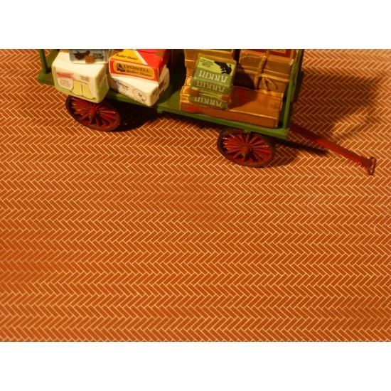 8660 Small (N Gauge) Herringbone Brick Roadway