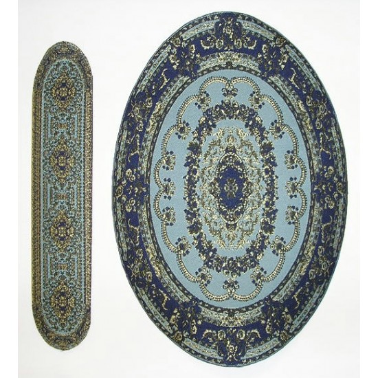 CP0952 Large Oval with Runner Victorian Carpet