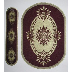 CP0950 Large Oval with Runner French Provincial Carpet