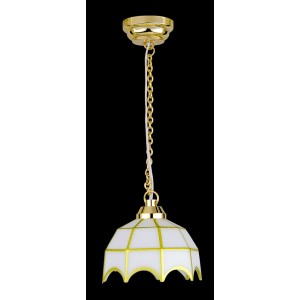 BL010 - White Tiffany Hanging Lamp