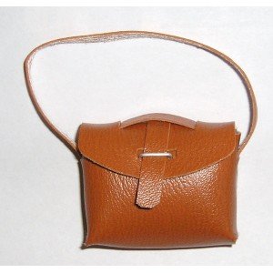 Miniatures MIN091 Brown Handbag with Shoulder Strap