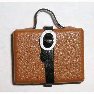 Miniatures MIN092 Brown Handbag with Single Clasp