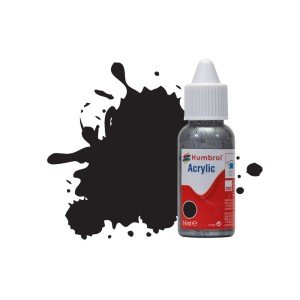 Humbrol 14ml Acrylic Dropper #33 Black Matt (6) (stock due 31st October)