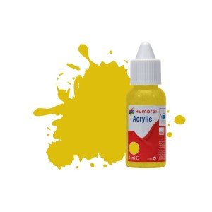 Humbrol 14ml Acrylic Dropper #81 Pale Yellow Matt (6) 