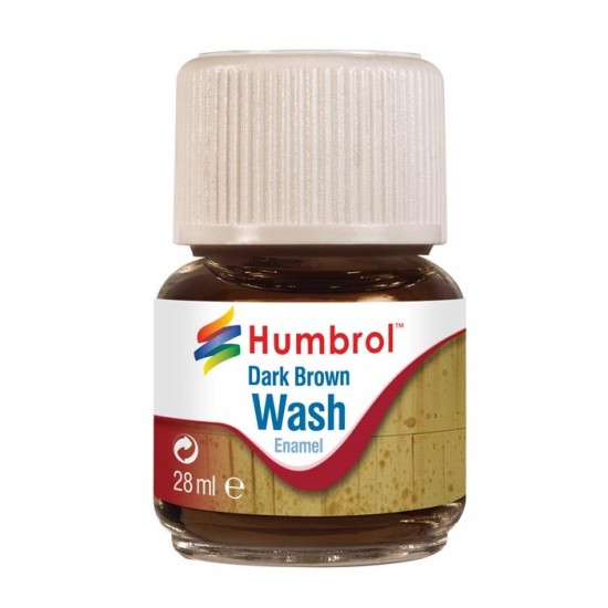 Humbrol Enamel Wash 28ml AV0205 (6) Dark Brown