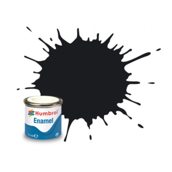 Humbrol No.1 Tinlets #21 (6) Black Gloss