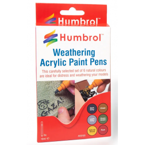 Humbrol AV0100 Weathering Pens (6) - New