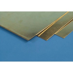 K&S Metal MKS-253 (3) Brass Sheet 0.032'' x 4'' x 10''
