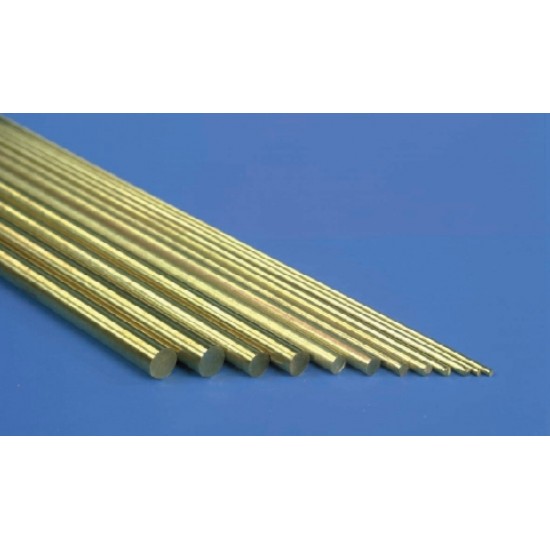 K&S Metal MKS-9864 (4) Solid Brass Rod 2.5mm x 300mm