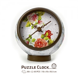 Jigsaw Clock KC1046 Singing Birds and Fragrant Flowers