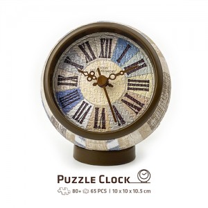 Jigsaw Clock KC1049 Country Style Graceful Blue