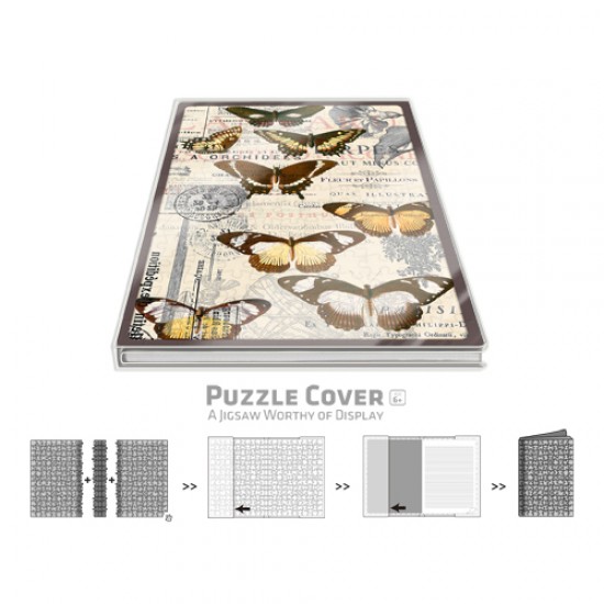 Jigsaw Notebook Cover Y1020 Floral and Butterfly