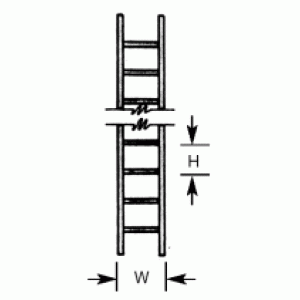 Plastruct LS4 (2) Ladder 6.4mm x 3.2mm x 125mm