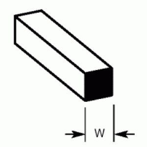 Plastruct MS80 (10) Sqaure Rod 2mm x 250mm