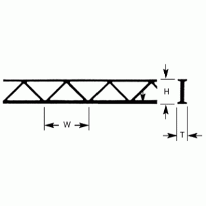 Plastruct OWTS12 (2) Open Web Truss 15.9 x 9.5 x 150mm