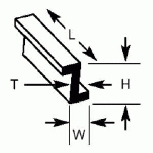 Plastruct ZFS2 (10) Z-Bar 1.0mm x 1.6mm x 250mm