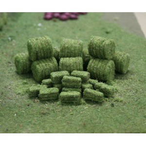 N Gauge Hay Bales 00925 (10 round / 15 rectangle)