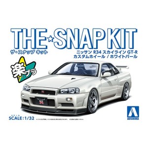 06632 Nissan R34 Skyline GTR (White Pearl) Custom Wheels - New